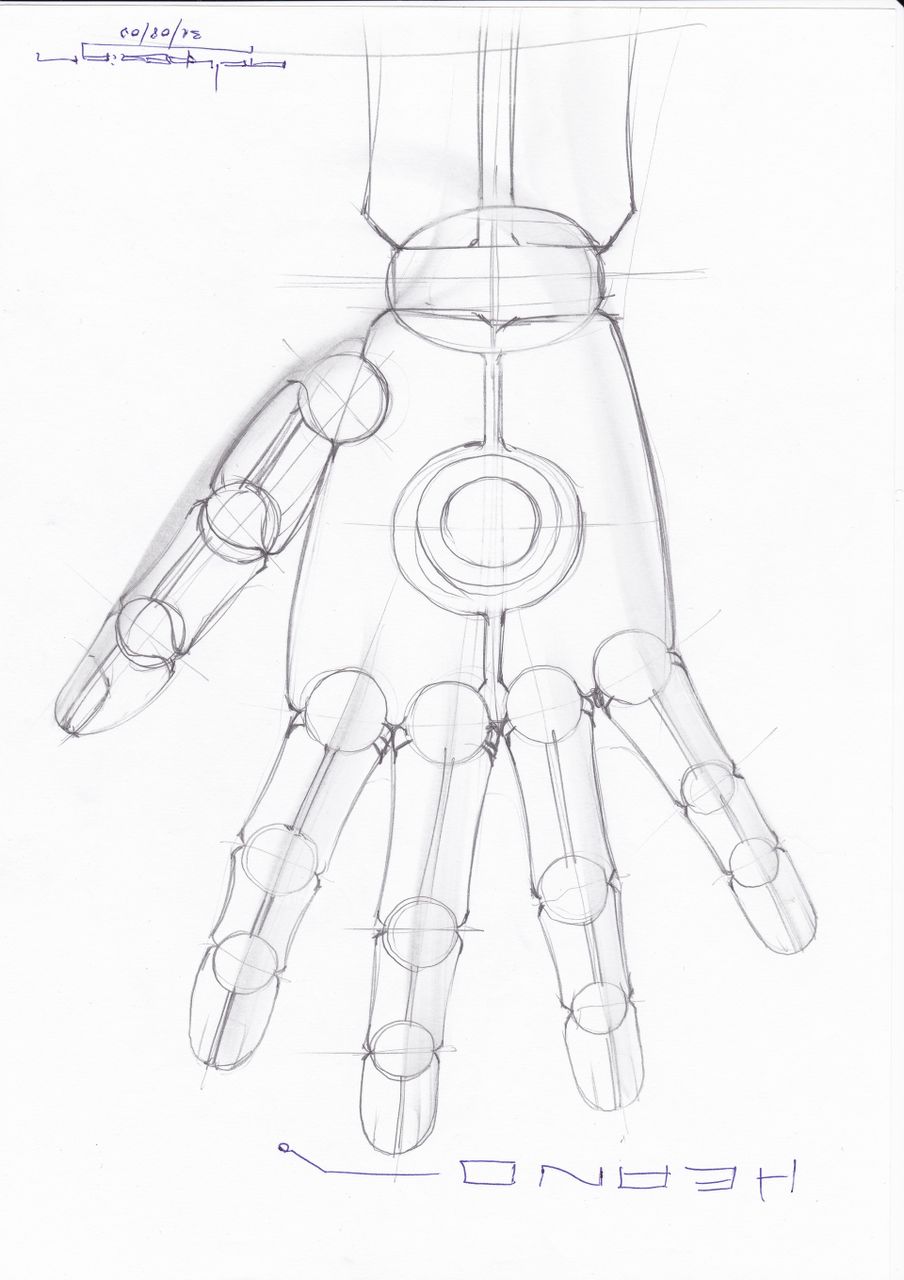 hand robot sketch