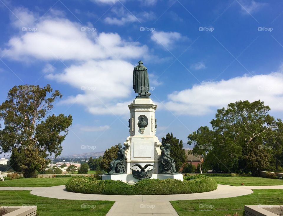 George Washington Statue at Forest Lawn Memorial Park cemetery. 