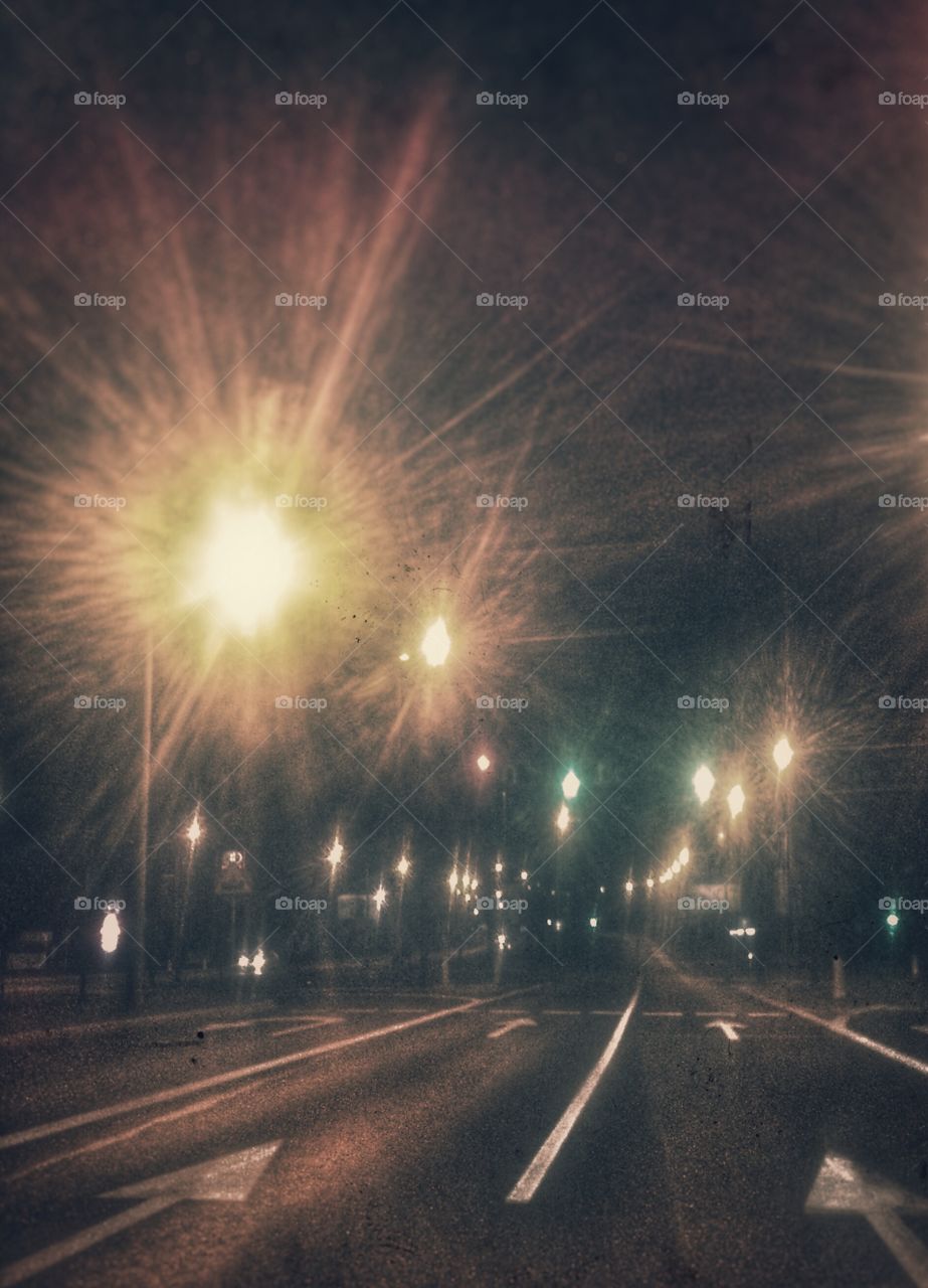 city lights by night