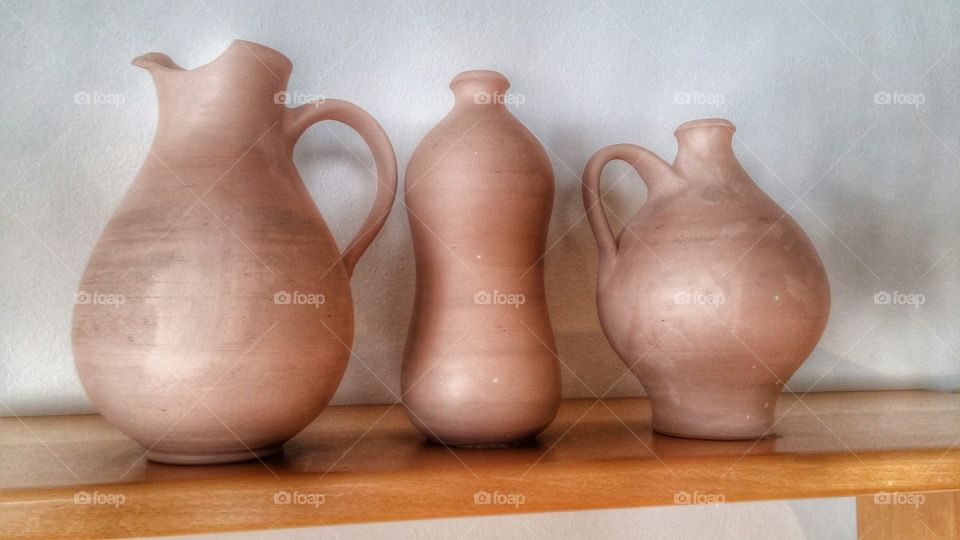 Antique clay pots