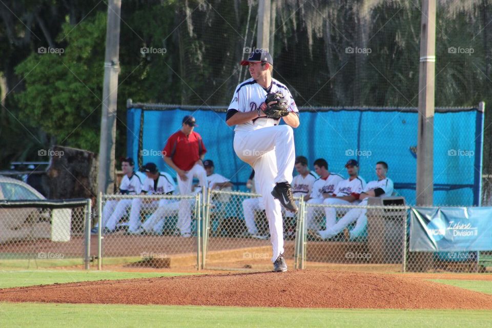 Pitcher on the mound