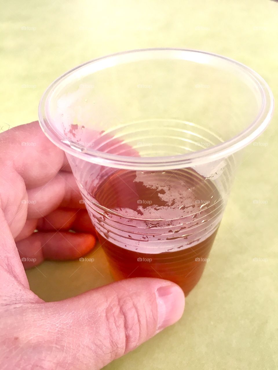 plastic beaker with drink
