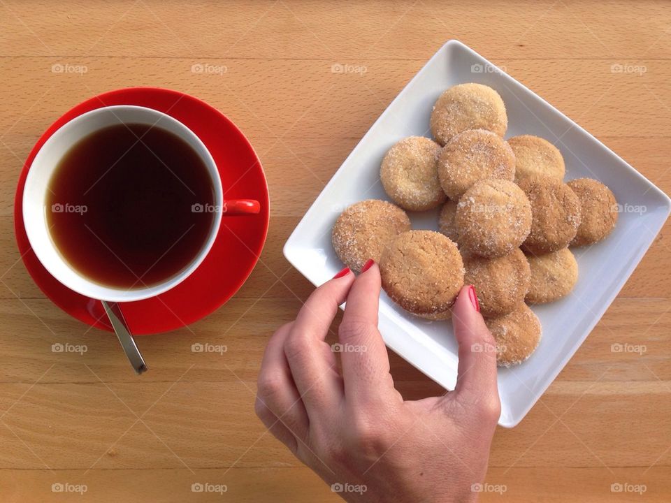 Tea and homemade cookies 