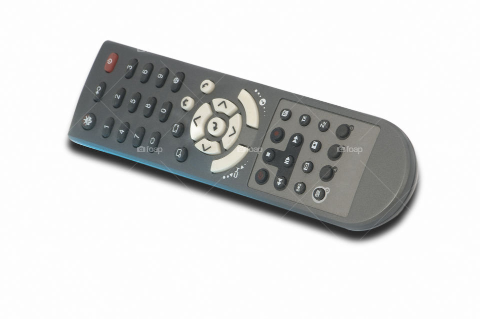 Remote controller  keyboard on White background