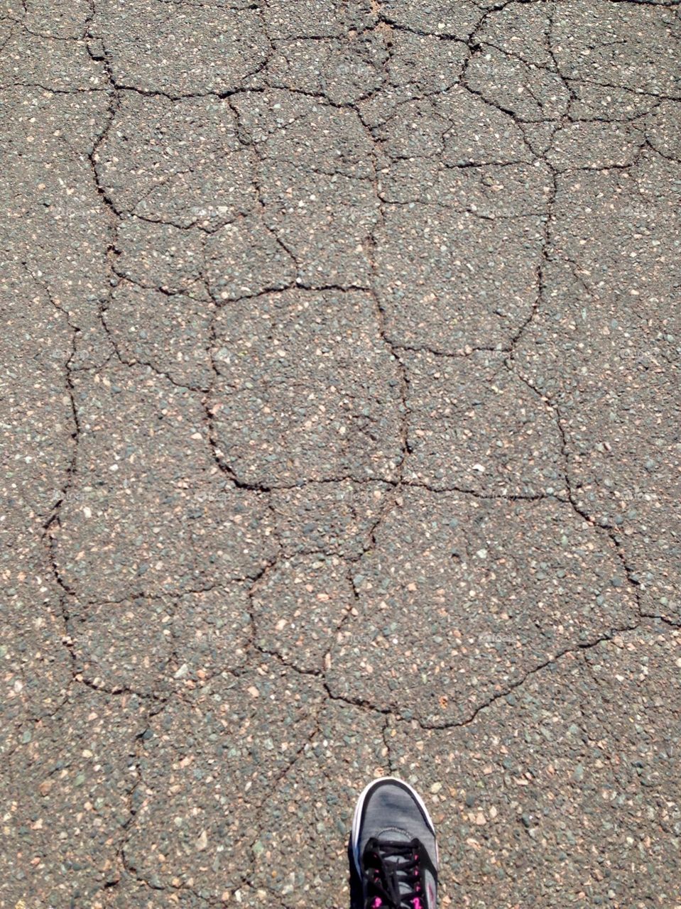 Cracked asphalt 