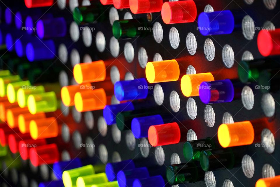 Colorful Pegs In A Grid