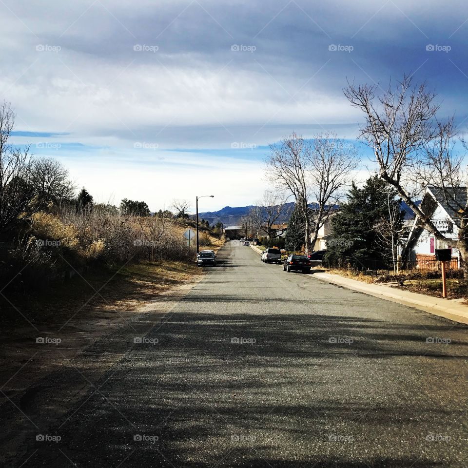 Street view of Denver, Colorado neighborhood.