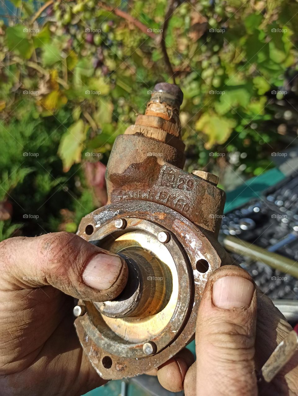 a mechanic's hands as they work on a specific car repair