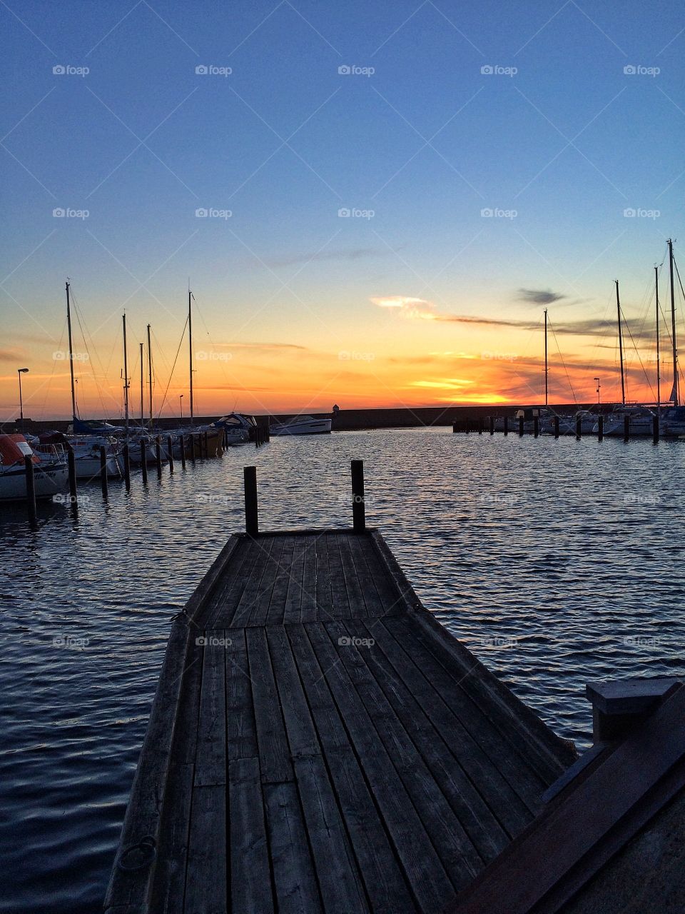 Jetty in sunset