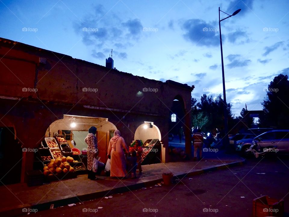 In Morocco at night 