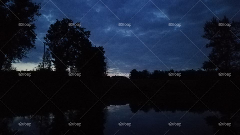 Lake at night