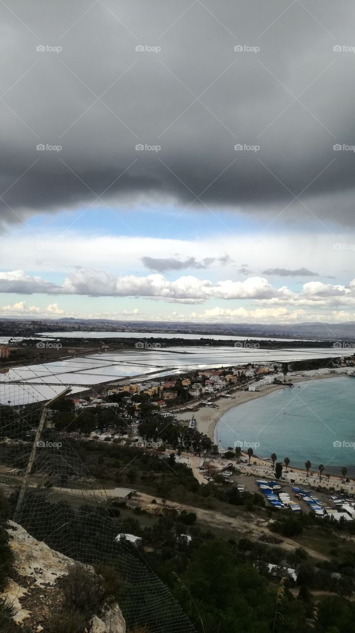 Poetto beach from high