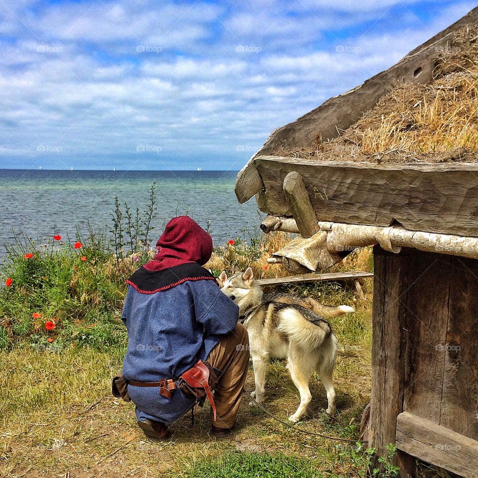 Sibirian Huskies with their Viking Master - Viking Festivale