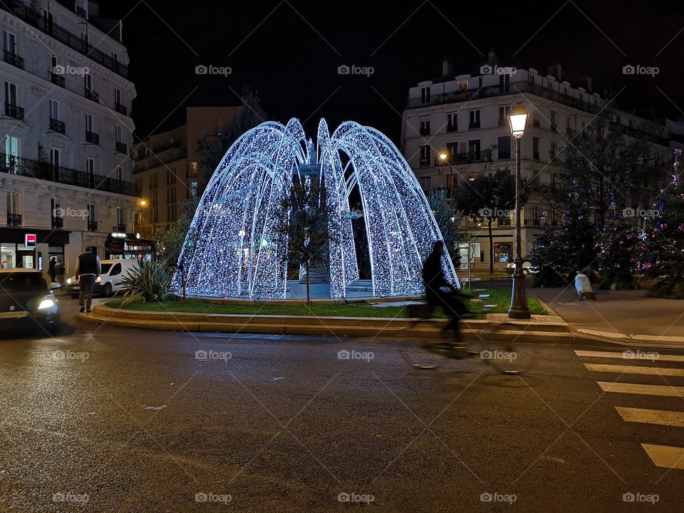 Place illuminée Paris