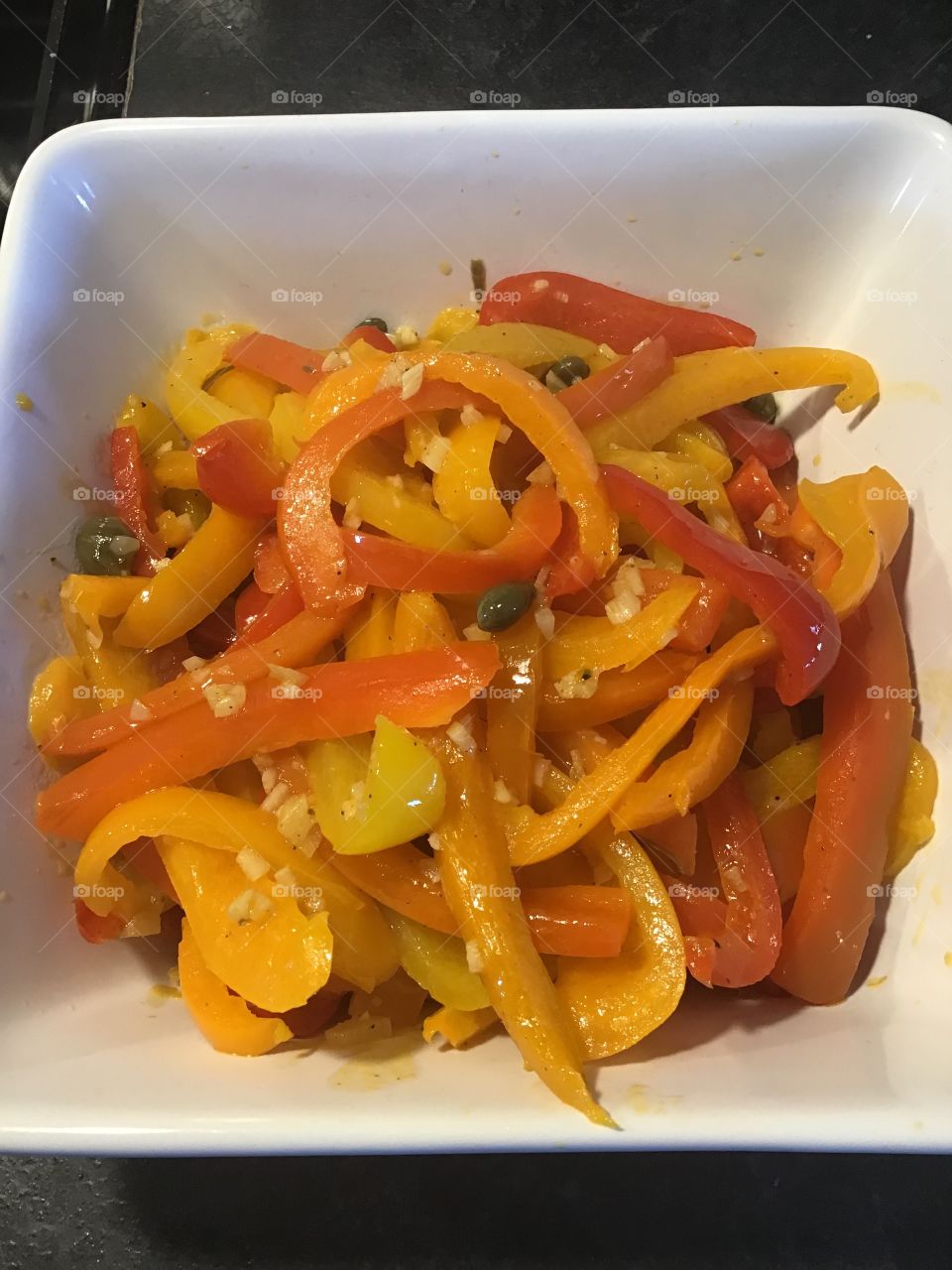 Peppers with capers and vinegar