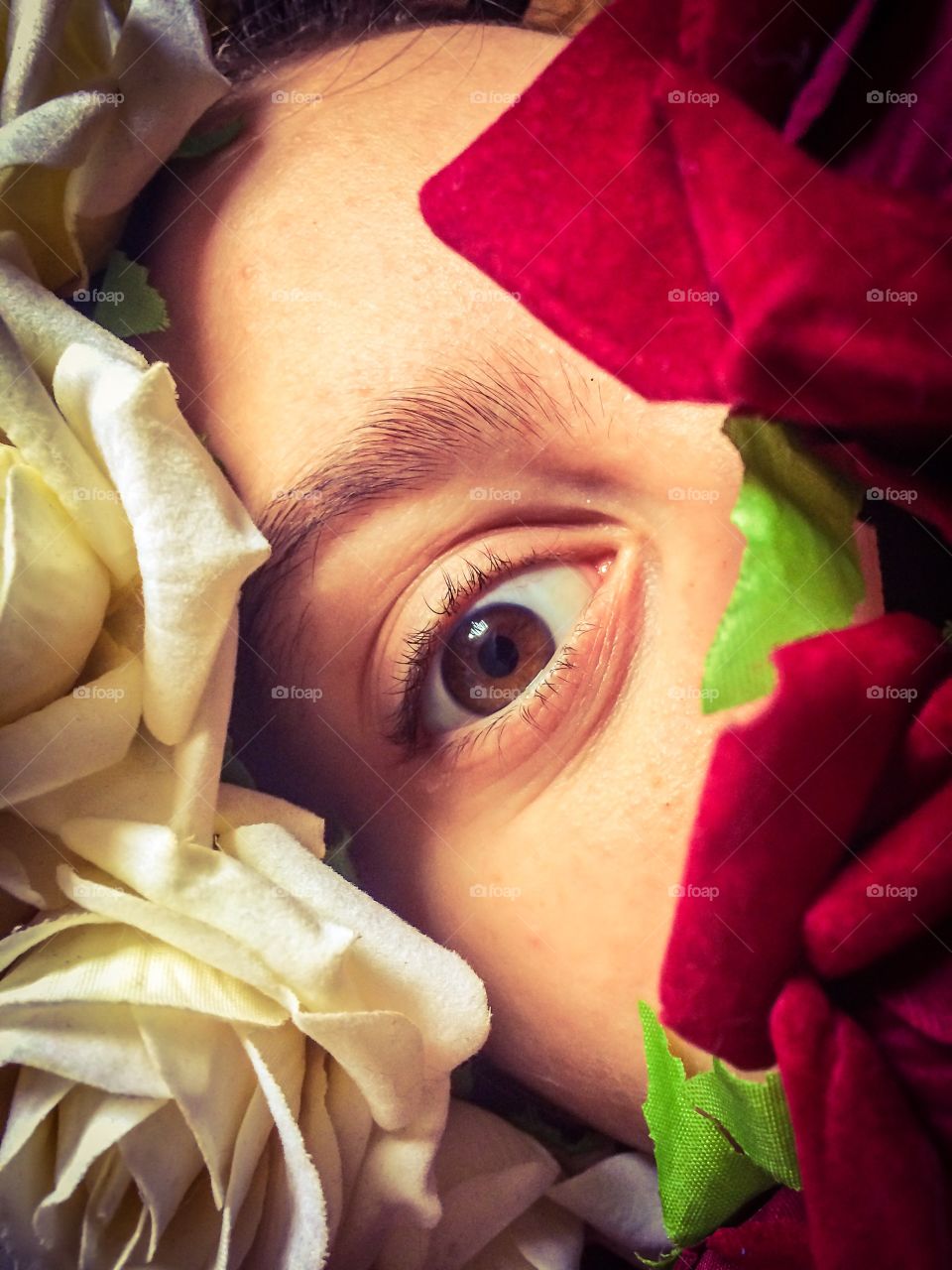 Eyes in flowers