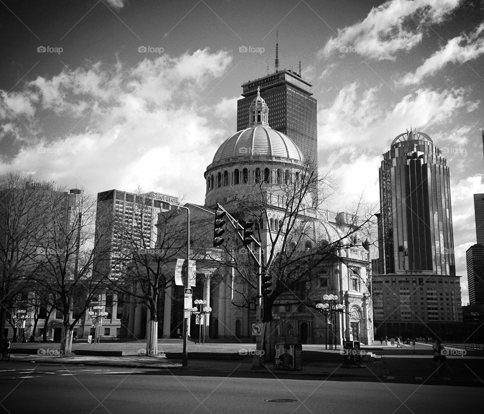 Broader view . Different perspective on downtown Boston