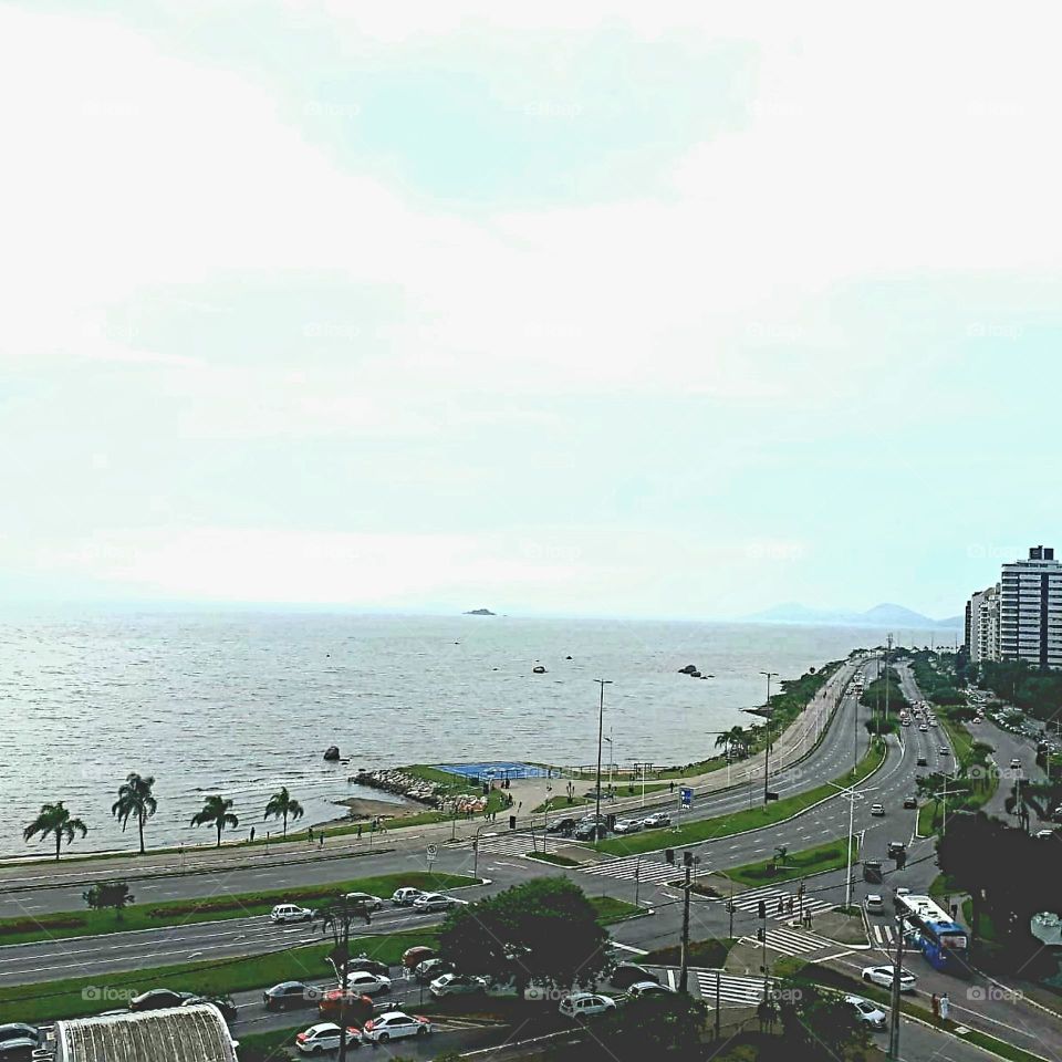 Avenida Beira Mar Norte, Florianópolis, Santa Catarina, Brazil. Its look is very beautiful and, along the shore and into the streets, there is a huge variety of bars and restaurants. Walking along the seafront is a good option for both day and night.