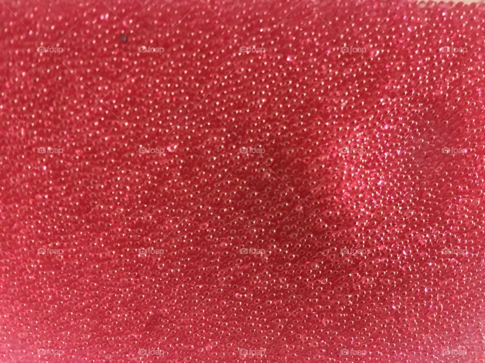 Tiny red glass beads 