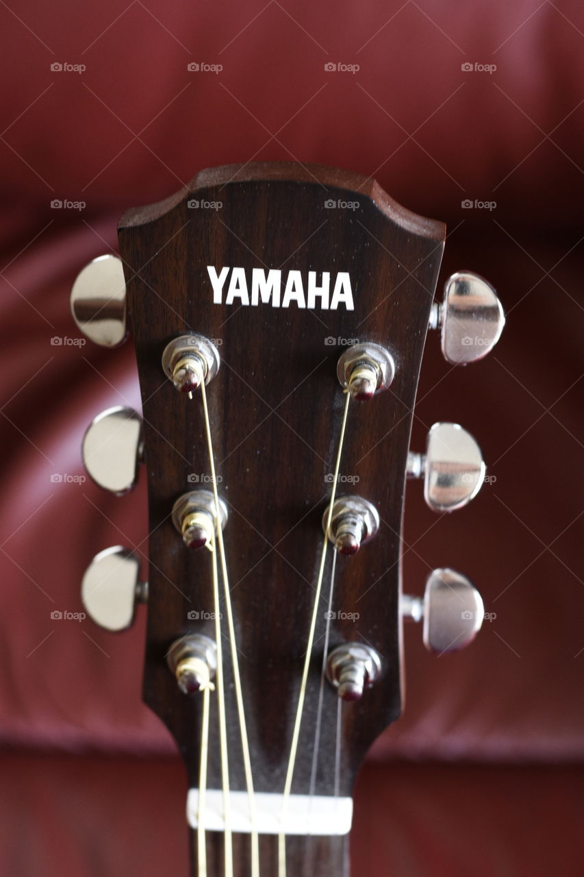 Yamaha Guitar Headstock of acoustic guitar