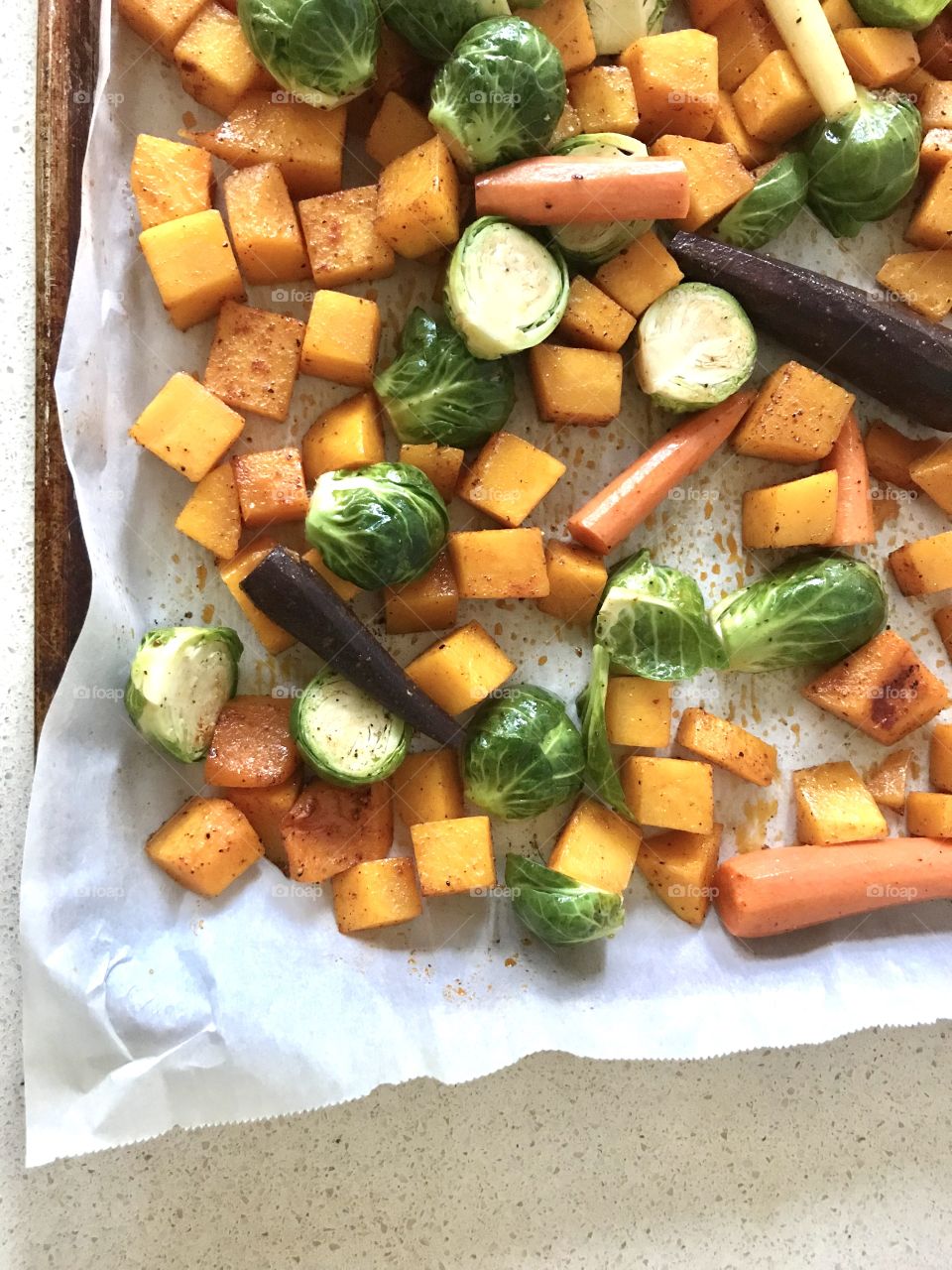 Fall vegetable medley roasting
