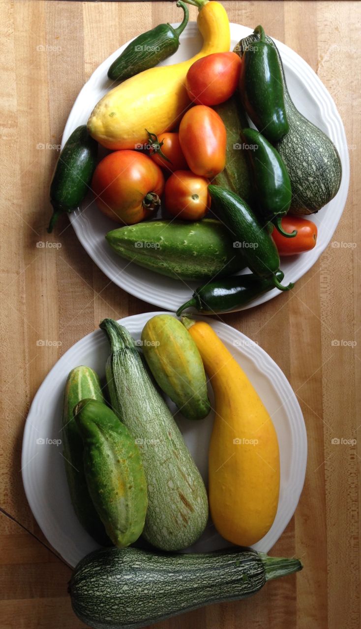 Vegetables from home garden.