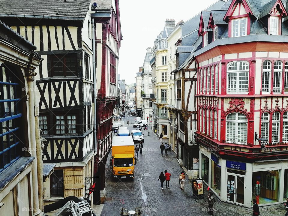 Street in the old city, Rouen