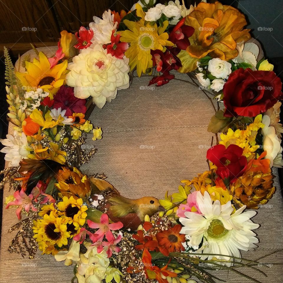 Autumn Flower Wreath