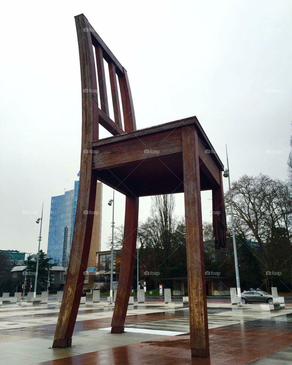 Broken chair in london
