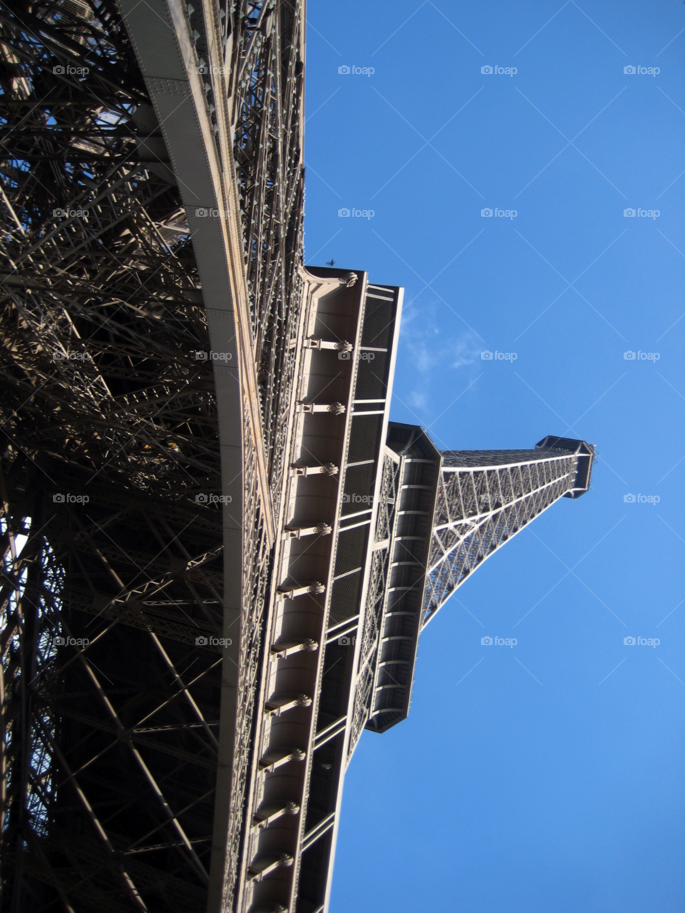 france paris eiffel tower blue sky by Click