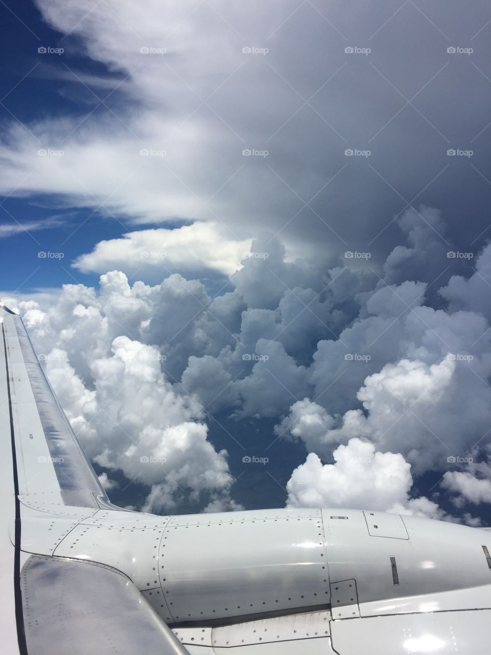 A storm brewing over the Everglades while in flight to Fort Lauderdale.    