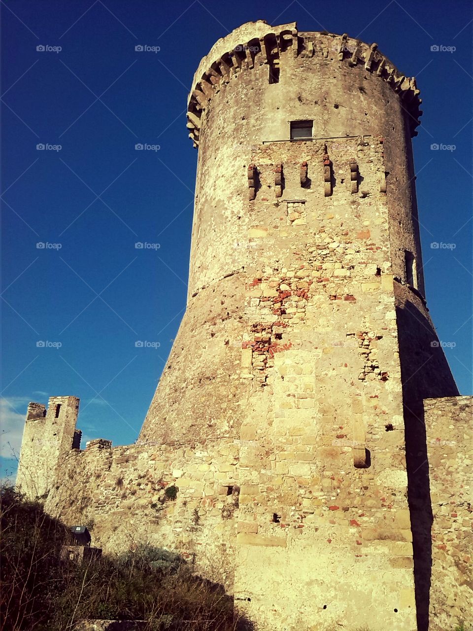 Medieval tower, velia, Italy