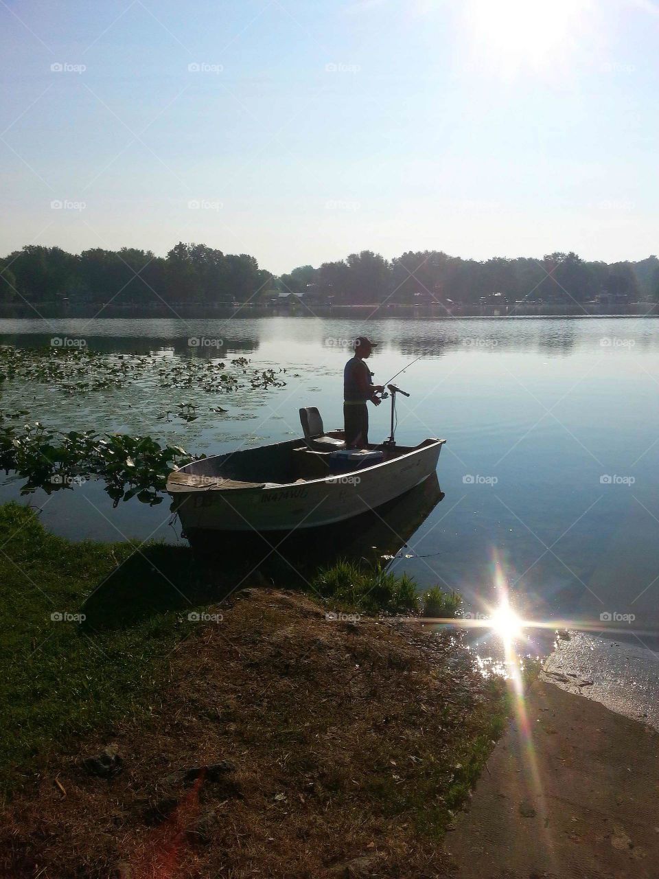 Silhouette fishing