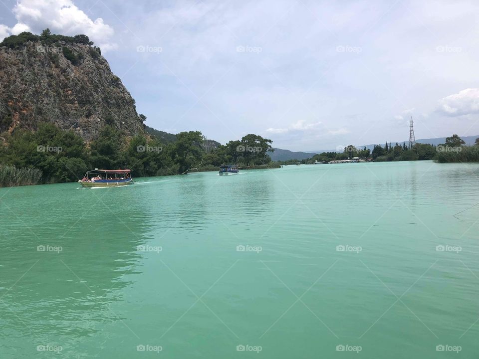 The journey through turtle beach in Turkey! The clear topaz/emerald coloured water was beautiful to look at! Another photo of the view from our boat.
