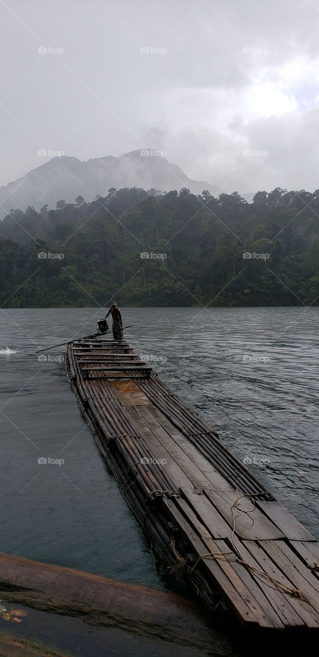 Bamboo raft