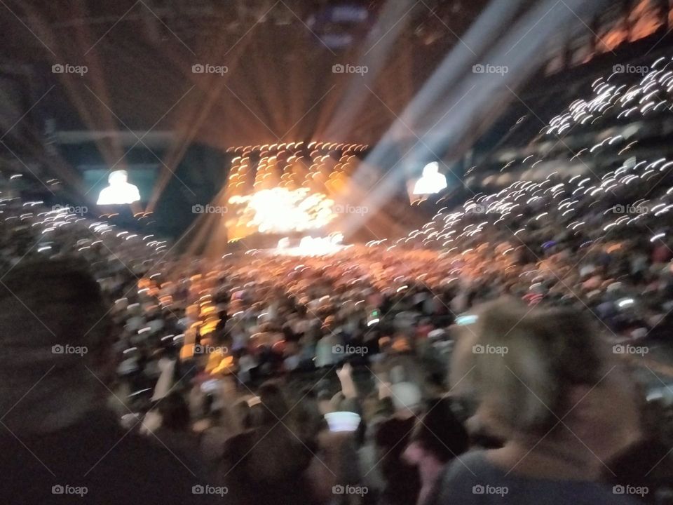 arena concert blurred image