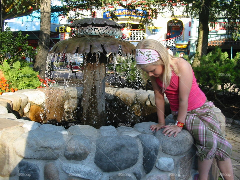 Wishing well at Linnanmäki amusement park in Helsinki, Finland