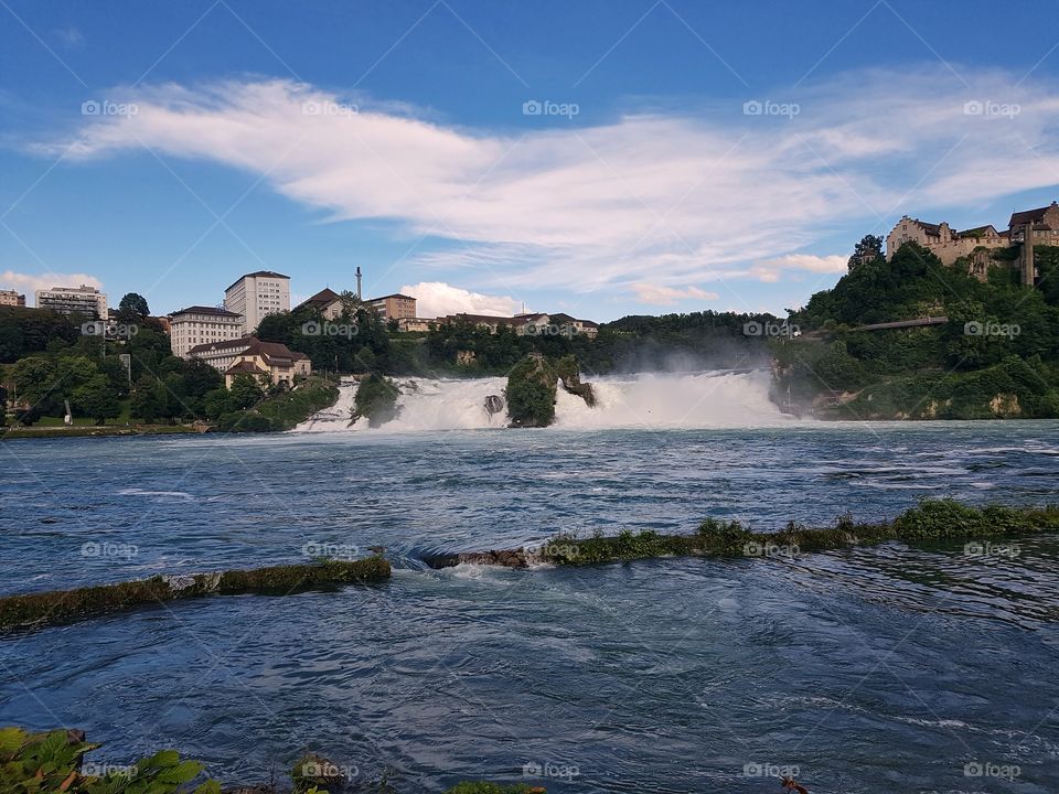 Rhine Falls largest waterfall in Europe.