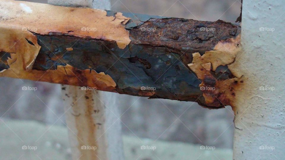 Rust in iron fence