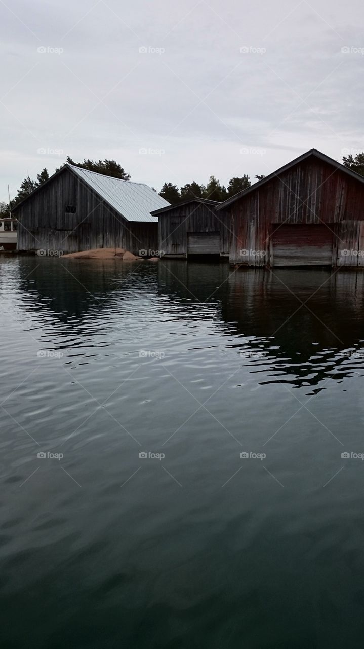 Wethered boat houses