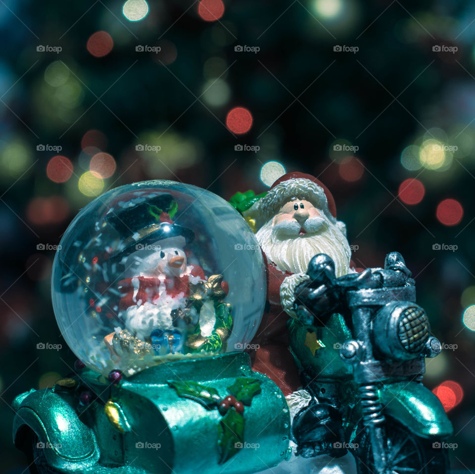 Santa on a motorcycle