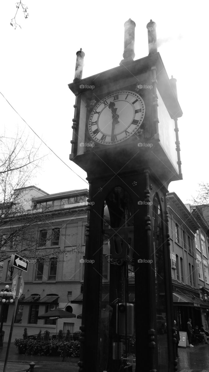 Gas town's steam clock.