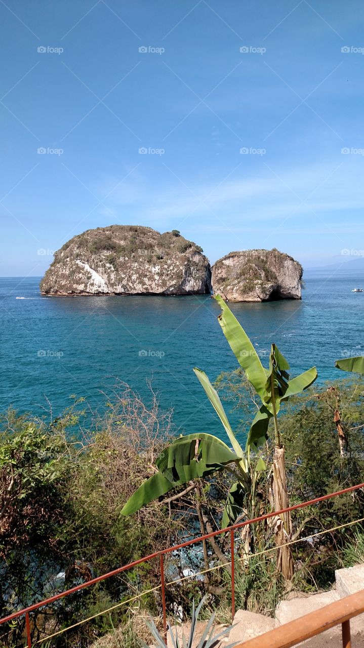 Mexican Rock Islands. Rock islands off the coast of mexico in the Puerto Vallarta area.