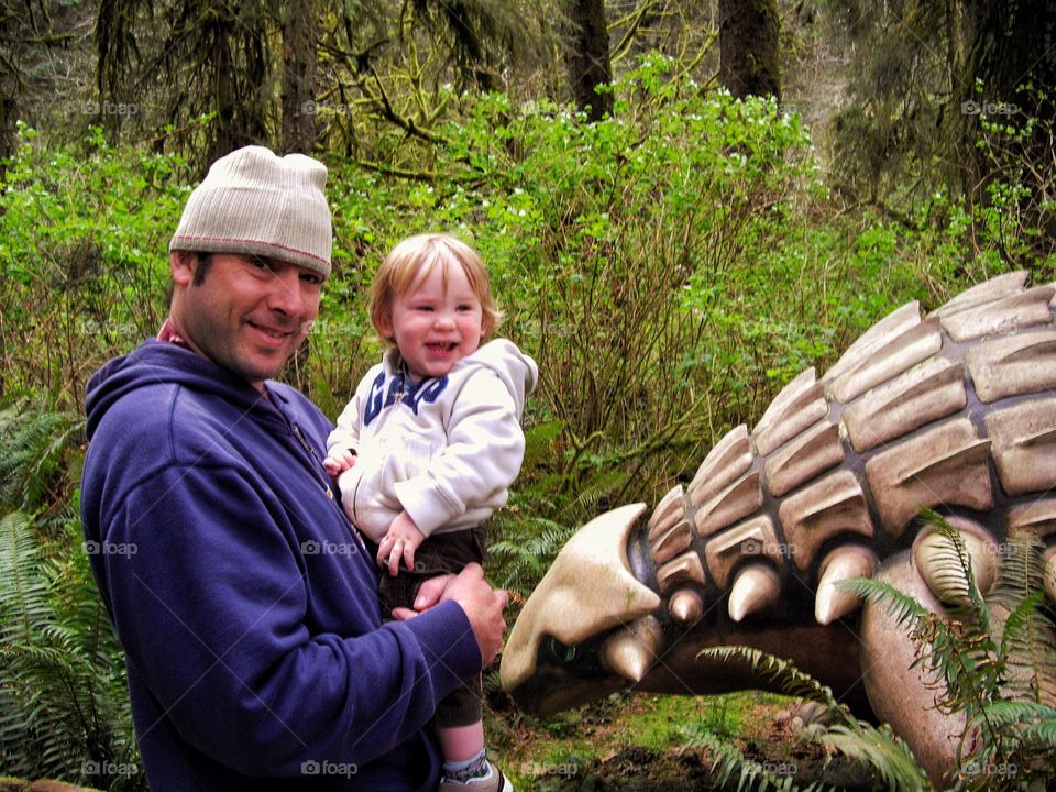 Father And Son And Dinosaur
