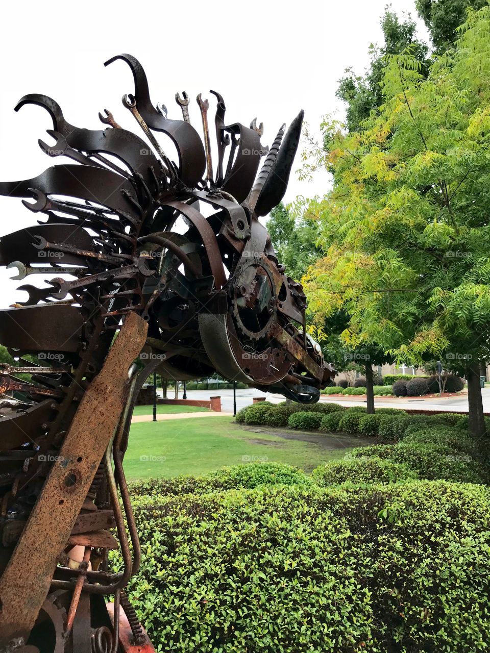 “Unicorn” by Jonathon Bowling. At the Transportation Museum in Fayetteville, NC