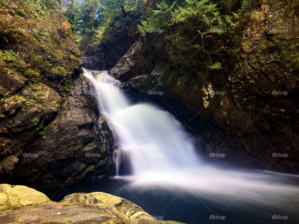 Nature Landscape Silhouette - Waterfall