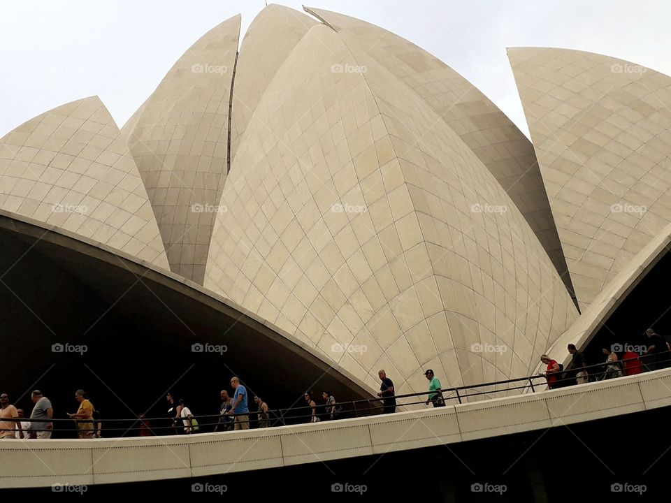 close view of Lotus Temple