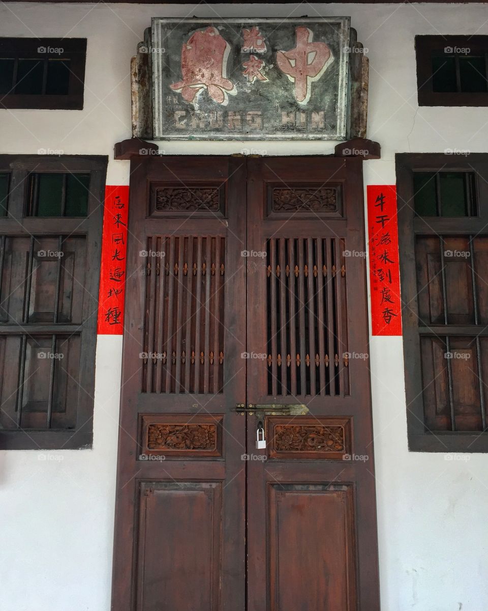 The old building in street art