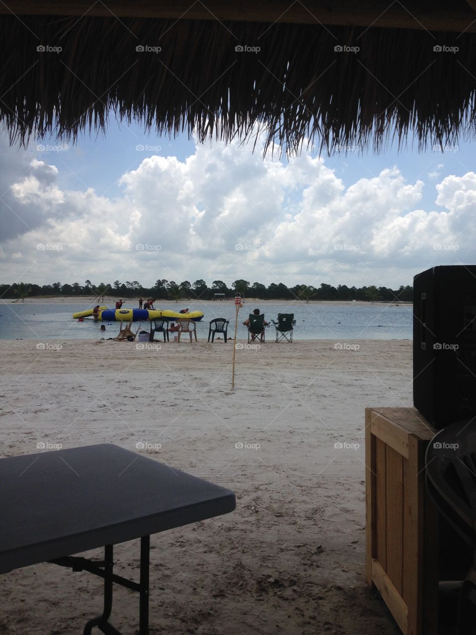 Relaxing at the beach. Cooling down after trail riding at Florida Tracks and Trails