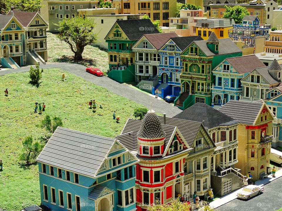 San Francisco Marina District. Lego Diorama Of San Francisco Marina District
